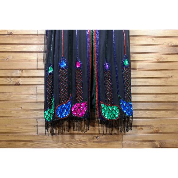 Sparkling Exclusive Vintage Silk Sequin and Beaded Duster Opera Robe Special - Picture 3 of 13